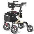 Foldable Aluminum Rollator Walker with Seat and 10" Wheels U2334