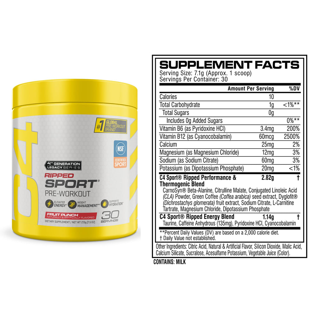 Fruit Punch Pre Workout 30 Servings L76465