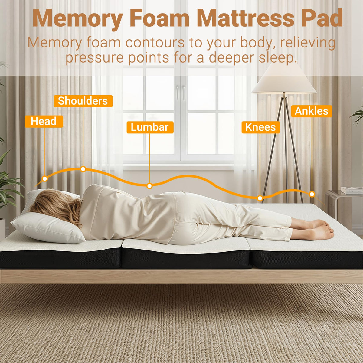 Foldable Twin Memory Foam Mattress N3838