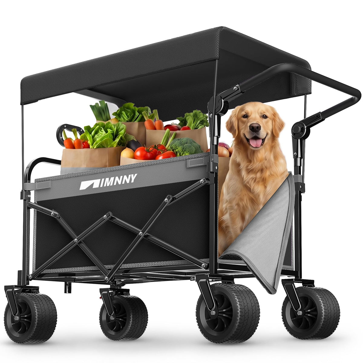 Collapsible Wagon with Canopy Black B92290