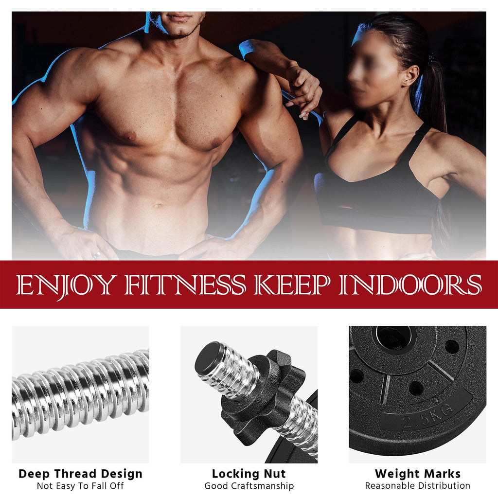 Adjustable Dumbbell Set with Spinlock Collars F114969