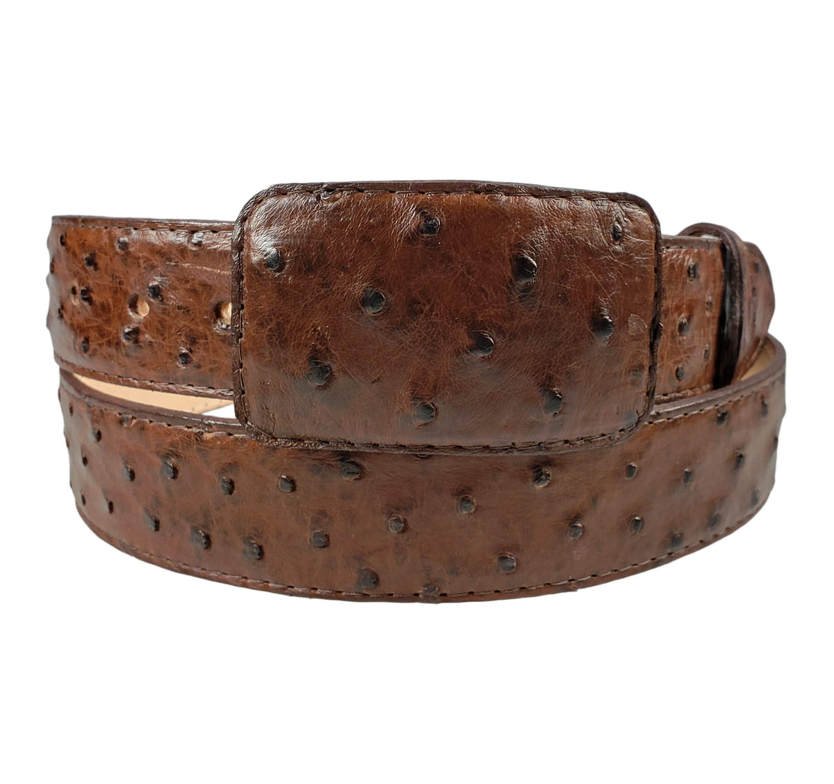 Men's Genuine Ostrich Leather Western Belt S9357