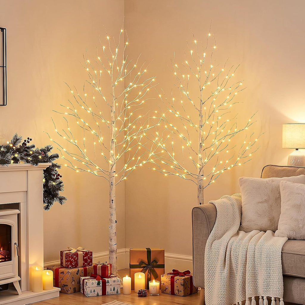 6ft Prelit White Christmas Trees 2Pack Y747864