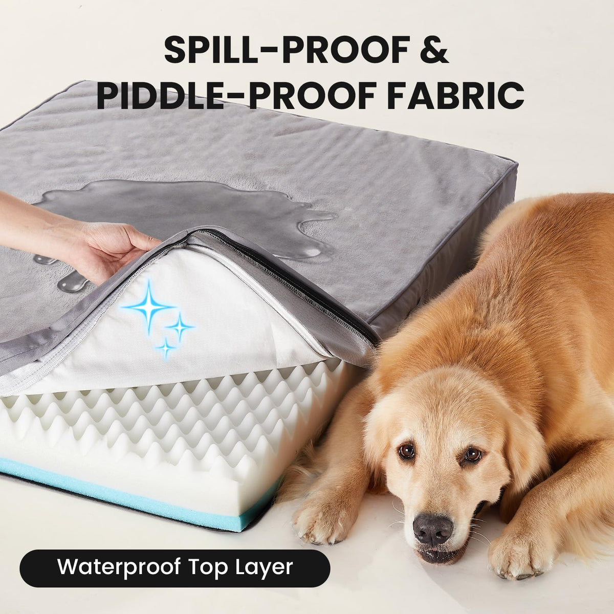 Large Reversible Memory Foam Dog Bed W9579