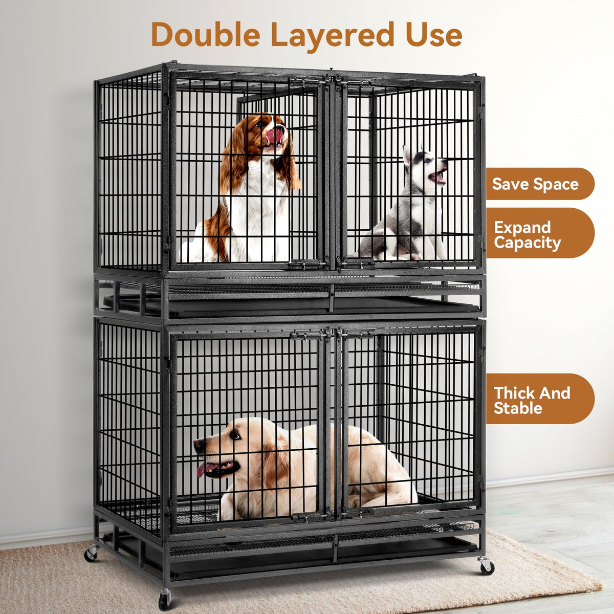 48 inch Wire Dog Crate with Divider A605