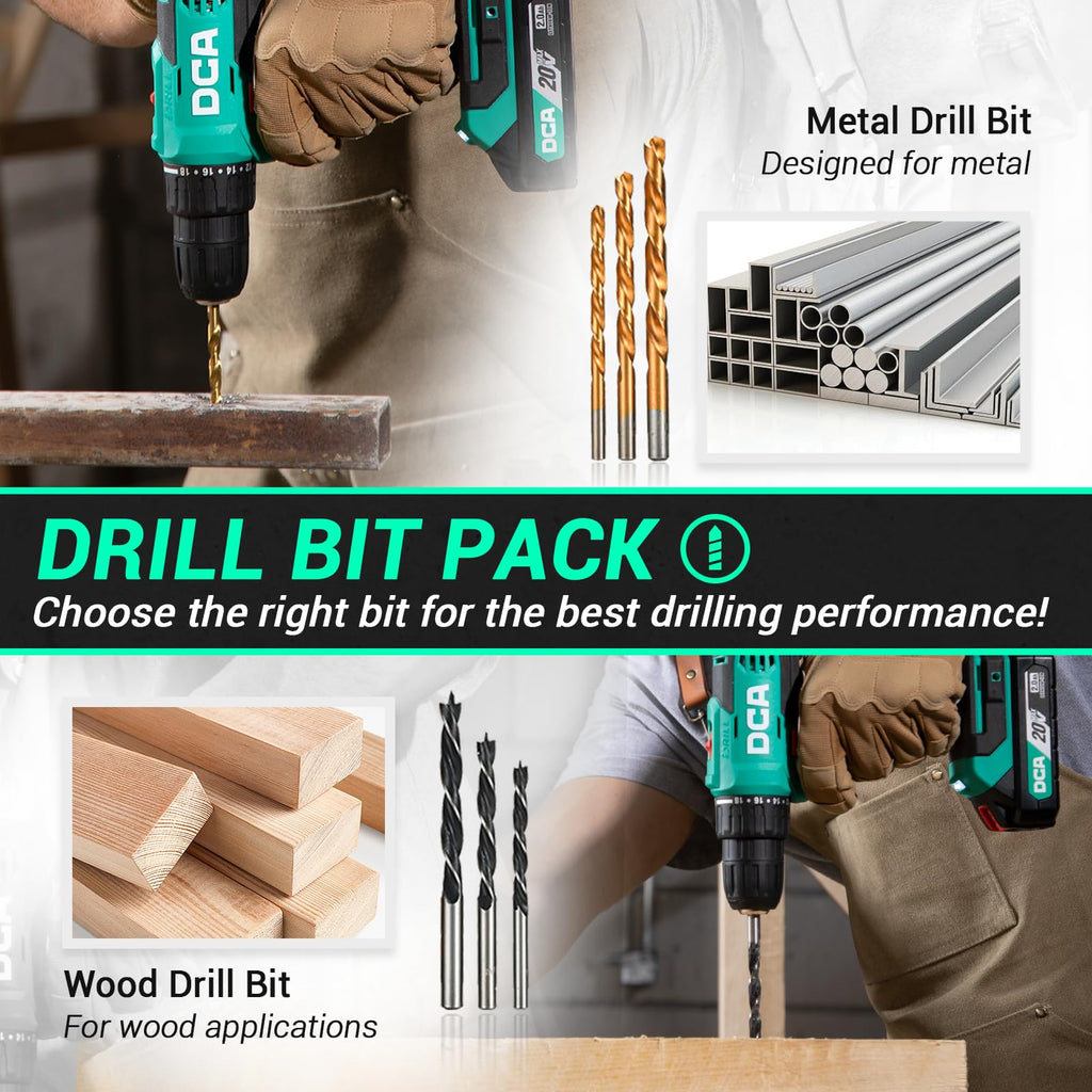 Cordless Drill Set 354 in-lbs 3/8" Keyless Chuck 20V M676689