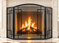 Fireplace Screen 3 Panel Wrought Iron F16431