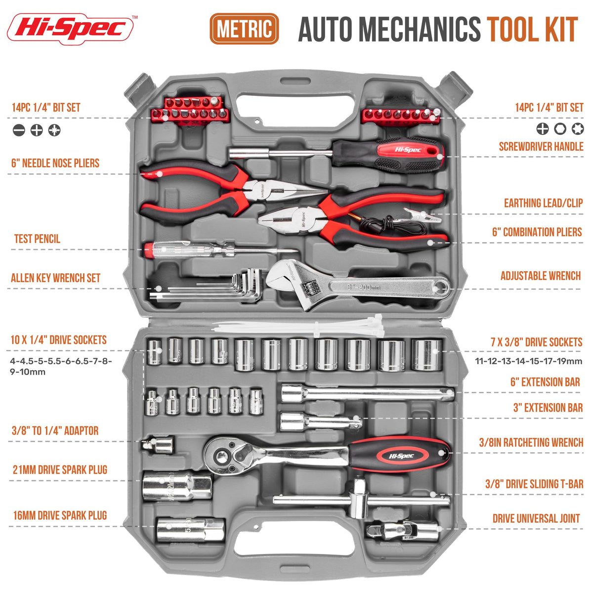 Metric Auto Mechanic Tool Set G875470