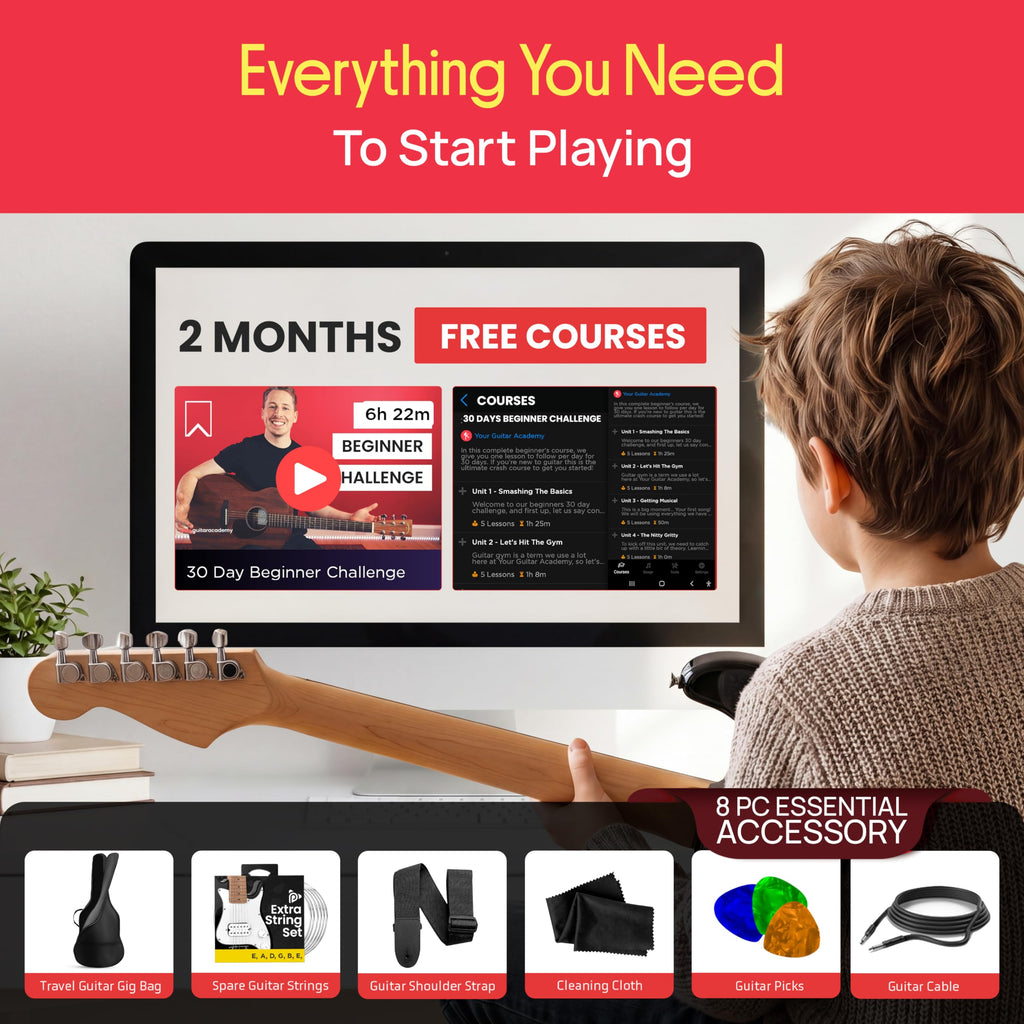 Kids Electric Guitar Starter Kit with Amplifier B19769