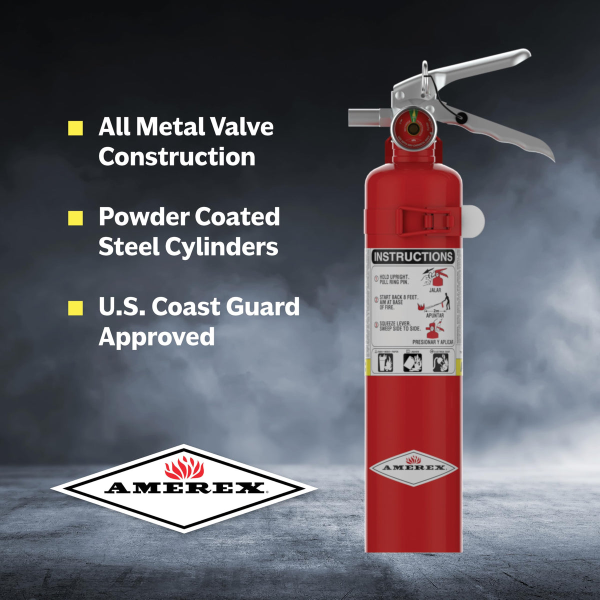 2.5 lb. ABC Dry Chemical Fire Extinguisher with Wall Bracket, 2 Pack Y814489