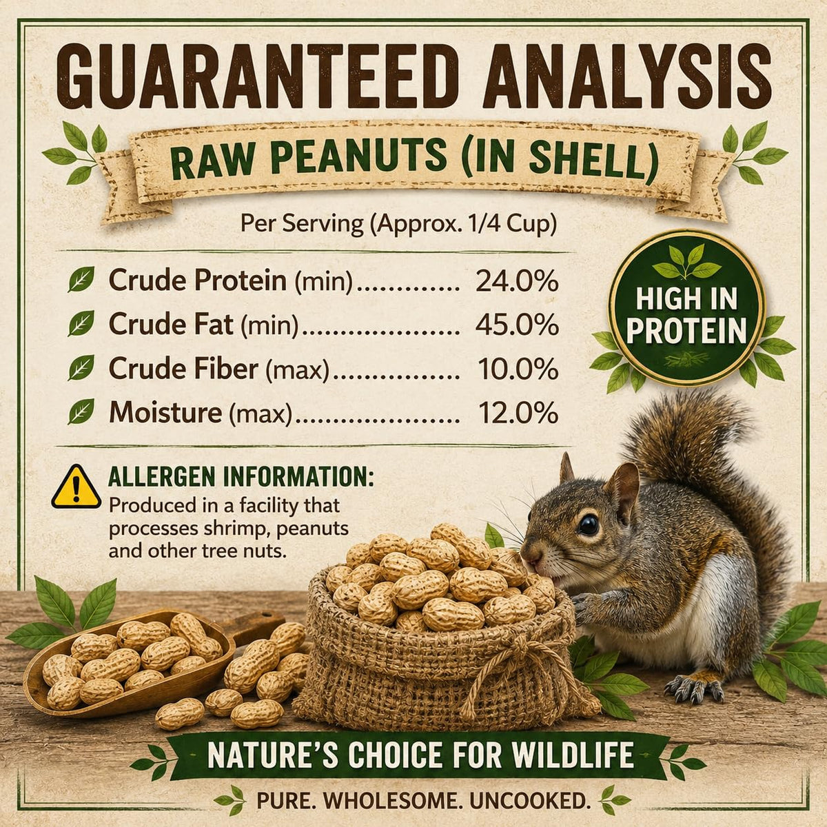 Roasted Unsalted Peanuts in Shell 1 lb Bag R2758