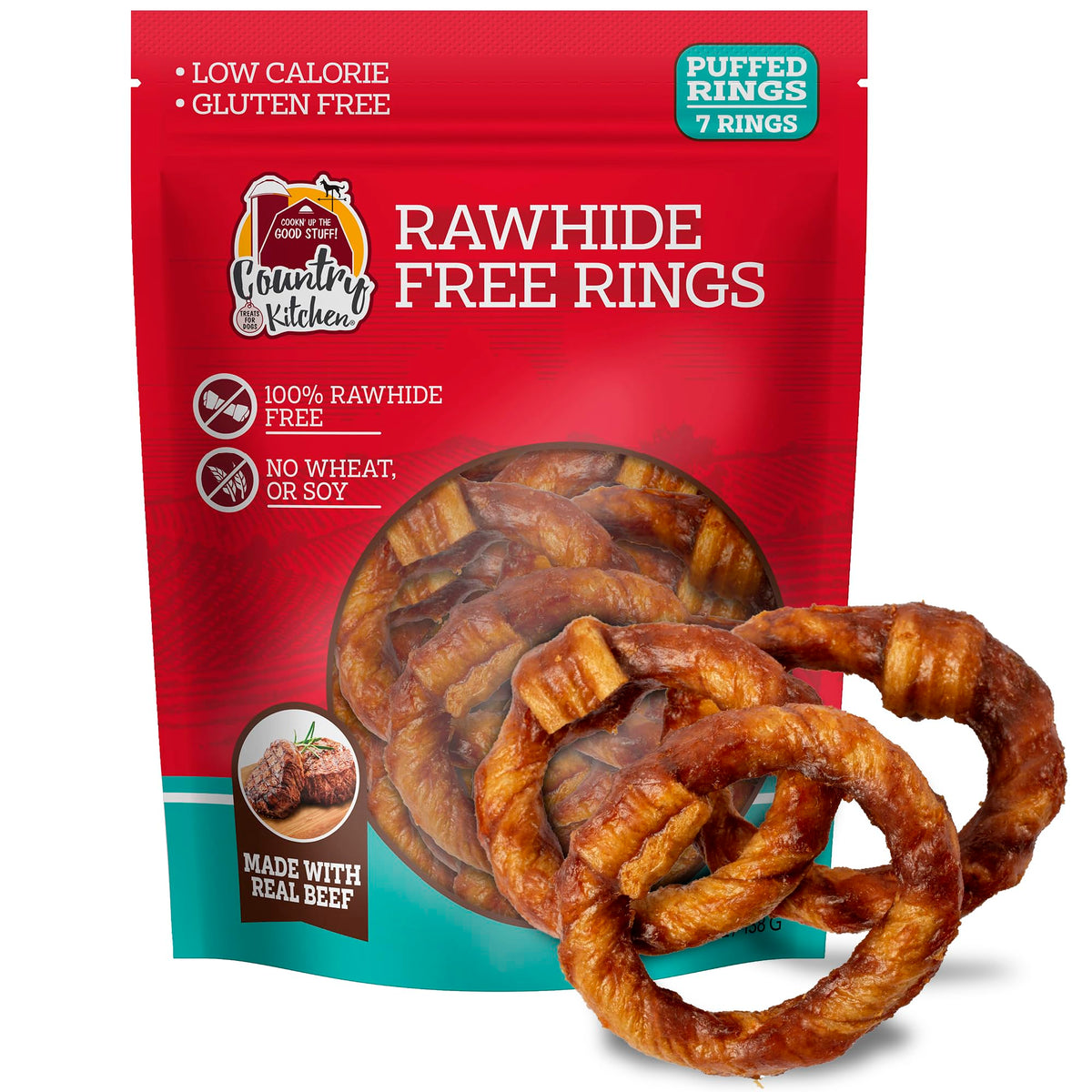 Beef Rings Dog Chews 7 Count I979442
