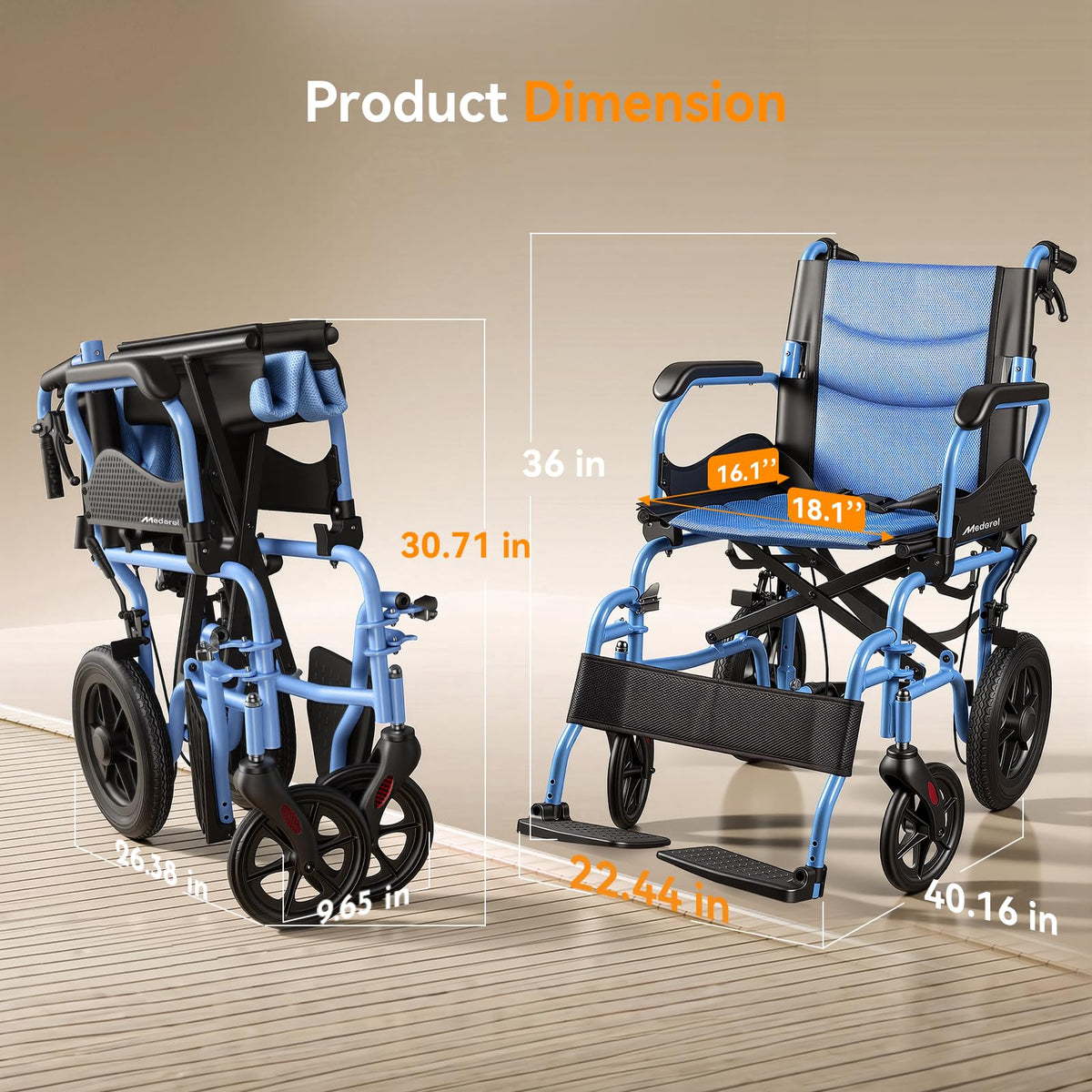 Foldable Transport Wheelchair R3879