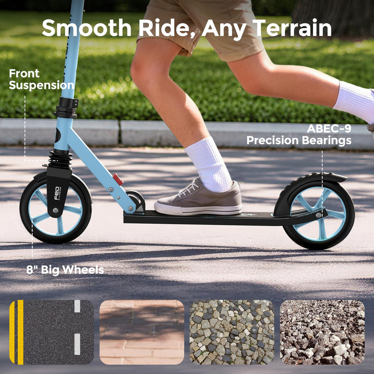 Kick Scooter with 8 Big Wheels N745