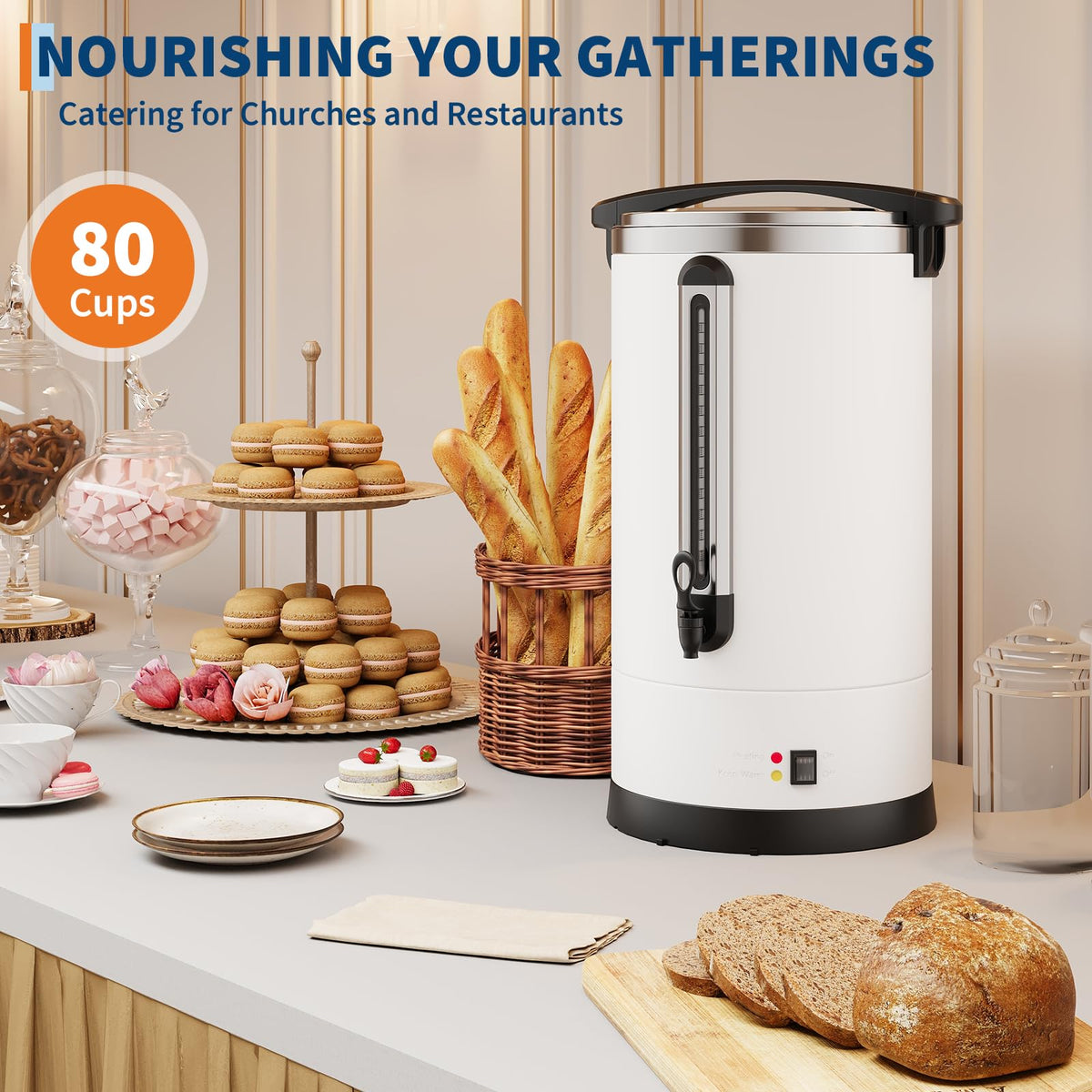 Large Capacity Stainless Steel Electric Coffee Urn D1397
