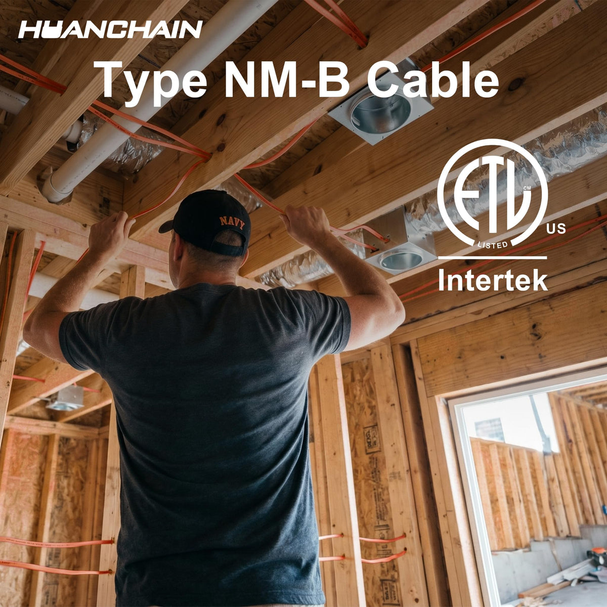Orange 50FT Non-Metallic Sheathed Cable P967341