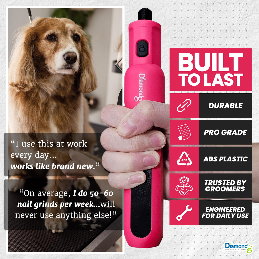 Pink Dog Nail Grinder with LED Light F30716