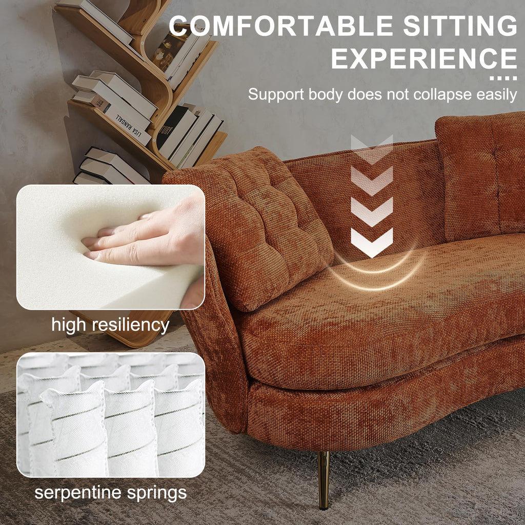 Tufted Velvet Two Seater Sofa G544