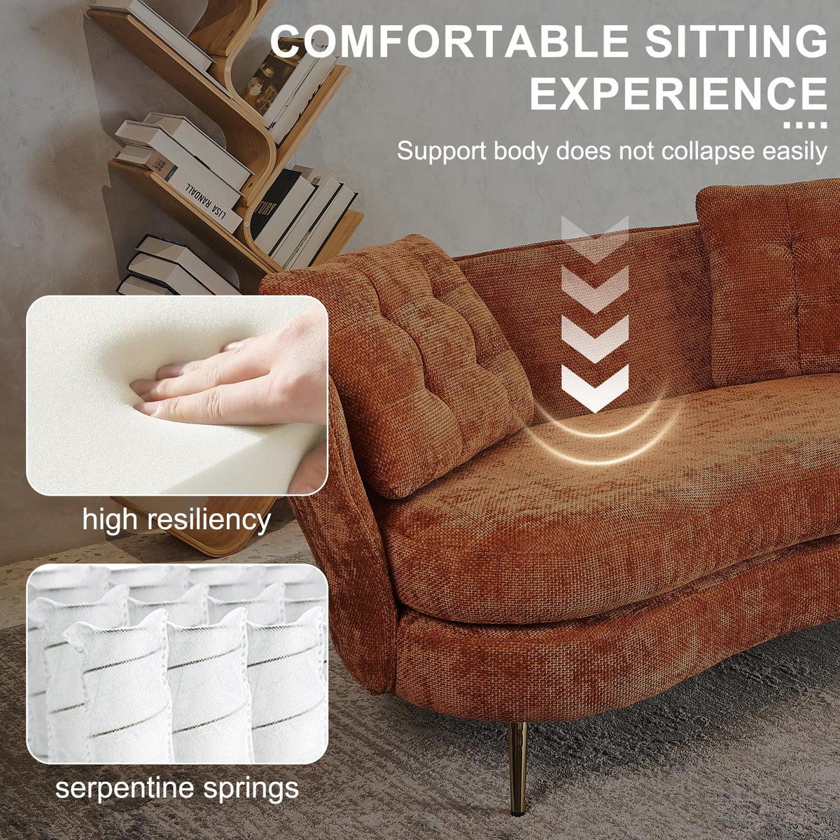 Tufted Velvet Two Seater Sofa G544