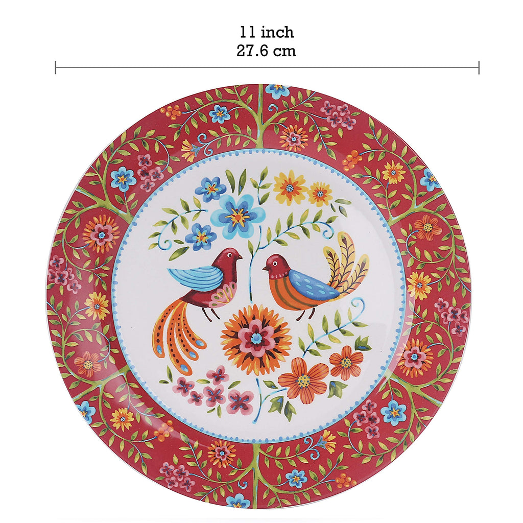 Red Ceramic 16 pcs Dinnerware Set, Service for 4 I114