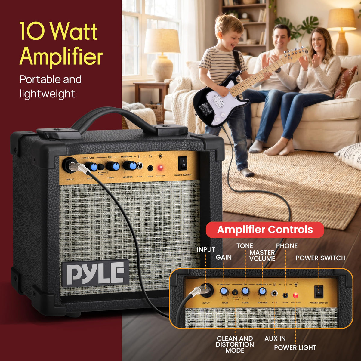Kids Electric Guitar Starter Kit with Amplifier B19769