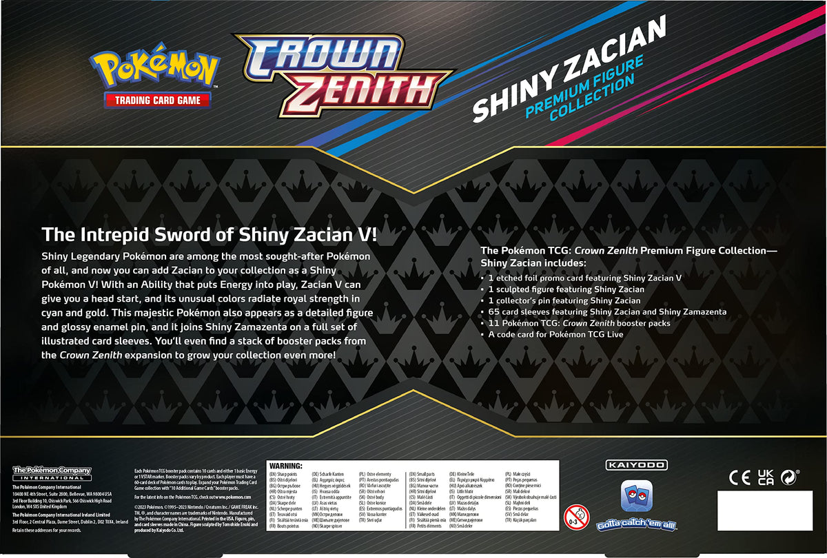 Pokemon Crown Zenith Shiny Zacian Premium Figure Collection Q4291
