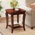 Vintage Wood End Table with Storage Shelf K554