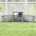 Extra Large Wood Rabbit Hutch with Cleaning Tray H683692